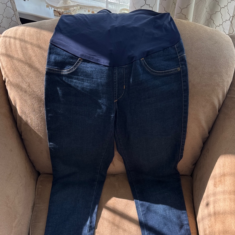 James Jeans Dark Blue Straight Leg Maternity Jeans
